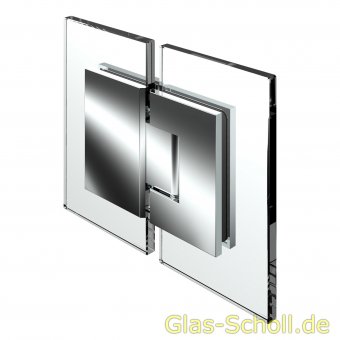 Modesta/Luno Duschpendeltürbeschlag Glas-Glas 180° für 6-12 mm Glas glanzverchromt