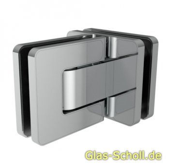 MWE Agitus-M Pendeltürband 90° Glas-Glas mittig Edelstahl geschliffen