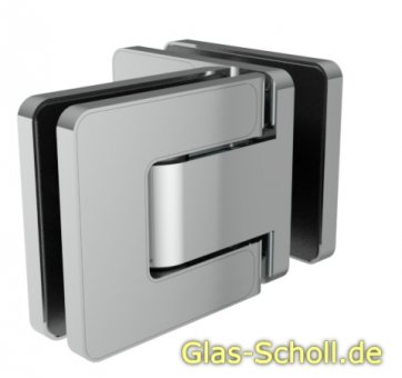 MWE Agitus-M Pendeltürband 90° Glas-Glas aussen Edelstahl geschliffen