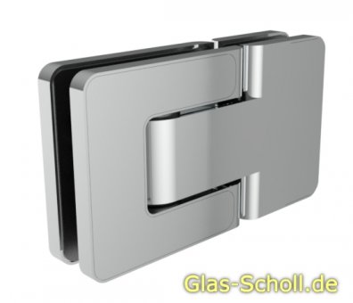 MWE Agitus-M Pendeltürband 180° Glas-Glas fluchtend Edelstahl geschliffen