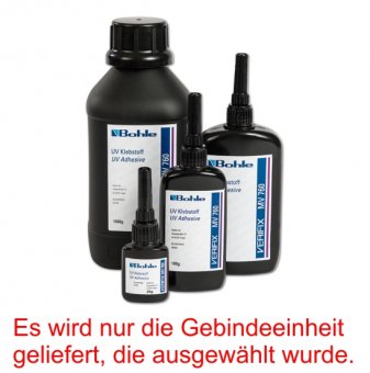 UV-Klebestoff Verifix B682-T (20 g) Aushärtung durch UV-Strahlung oder Aktivator 20g Flasche OHNE Spacer