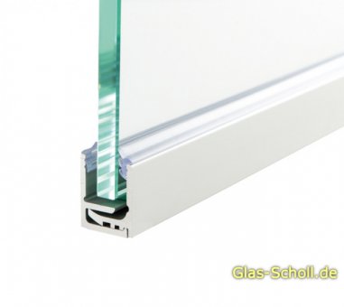 Rahmenprofil zweiteilig 3m silber matt für 8-8,76/12,76 mm Glas