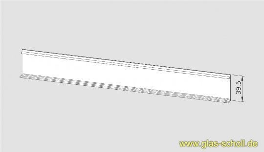 Deckprofil für Wandanschlußprofil D-07.05 verkehrsweiß (2x2m)