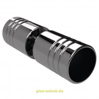 beidseitiger Aluminium Duschtürgriff glanzverchromt d=25 mm, Länge 35 mm, für Lochbohrung 12 mm 