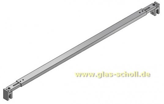 rechteckige Stabilisierungsstange GLAS-GLAS verstellbar (Länge auswählen)   810-970 mm