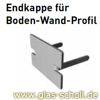 Endkappe für Boden-Wand-Profil Edelstahl