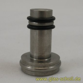 Edelstahl Griff zum aufkleben mit Designringen d=10 