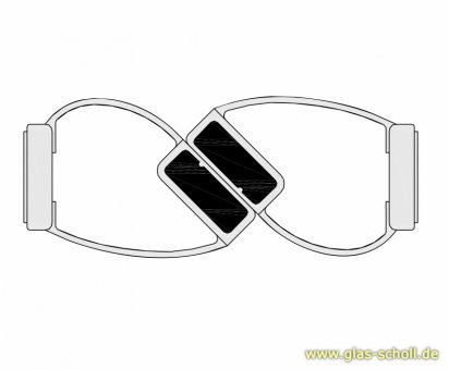 selbstklebende fluchtende 180 Grad Magnet-Duschdichtung (2500mm) 8-12mm Glas 