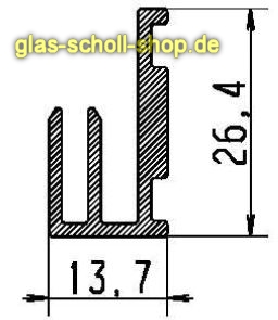 Trägerprofil für Dichtungen als Türanschlag 