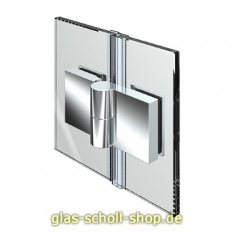 Nivello 180° Glas-Glas wählbar in DIN RECHTS/LINKS Hebe-Senk-Anschlag Duschtürband glanzverchromt