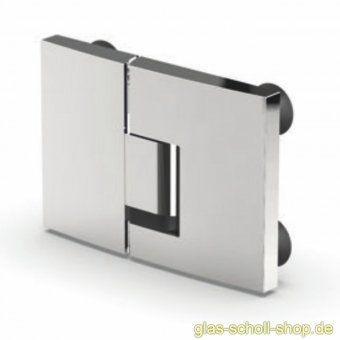 Pavone flächenbündiges Hebe-Senk-Pendeltürband Glas-Glas 180° glanzverchromt DIN-Rechts