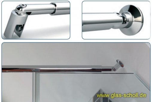 flexibel Stabistange rund 650-810mm (verstellbar) genial für Dachschräge mattverchromt (MS7)