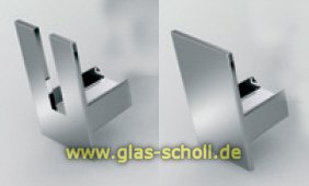 Endkappen für Wandanschlußprofil P8884 geschlossen für 8mm Glas für naturfarbig oder glanzeloxiert