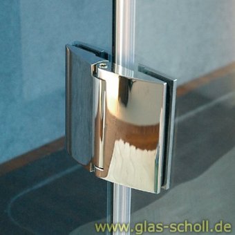 Papillon 180° Glas-Glas Duschtür-Anschlagband (selbstschl. Magnettechnik) glanzverchromt