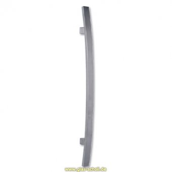 einseitiger Edelstahl Stoßgriff matt, zur geraden Montage  für 8-12 mm Glas 