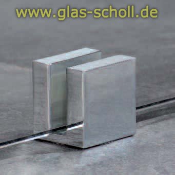 eckiger Boden-/Deckenklemmhalter Quadrat DIESER ARTIKEL LÄUFT AUS glanzverchromt