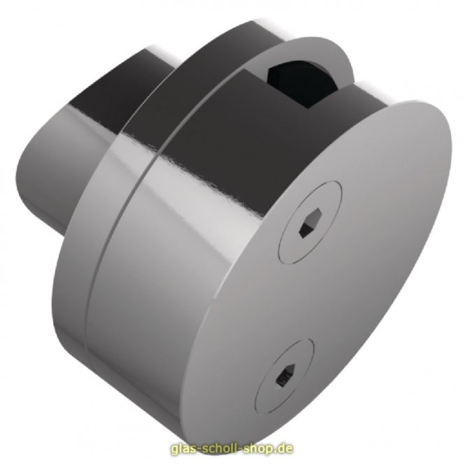 Endklemmbefestigung Edelstahl matt zur Montage an Flachprofilen oder Rundrohren 