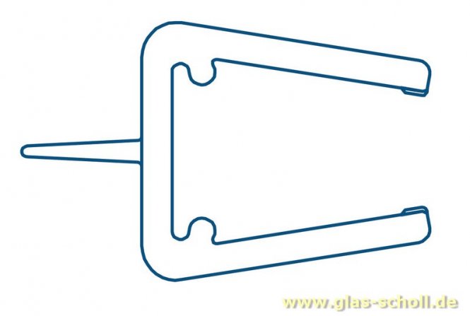 seitl. Wasserabweisprofil (2010mm) Duschdichtung für 6-8mm Glas 