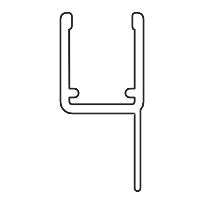 untere Hart-Weich-Lippendichtung (2010mm) Duschdichtung für 6-8mm Glas 
