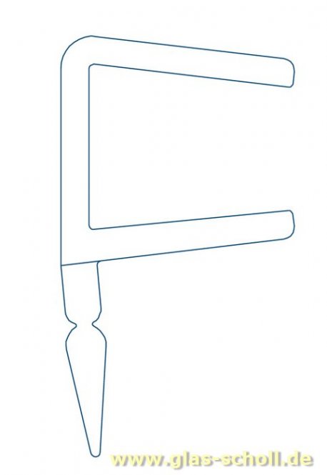 Dichtprofil 11mm für Schiebetüren mit Lippe (2500mm) Duschdichtung 6-8mm Glas -ÜBERLÄNGE 