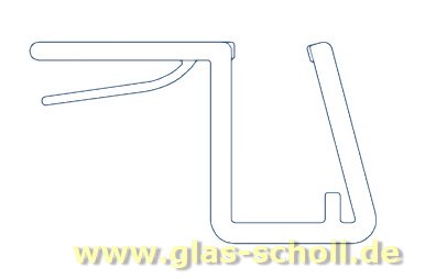 Anschlagdichtung 90° (2500mm) für 10 Glas 