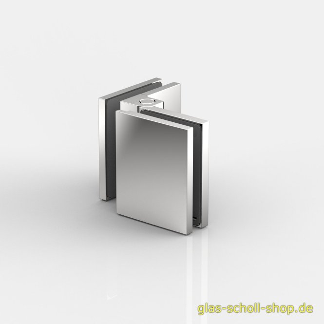 FlinterPro Duschtürband Glas-Glas 90° nach außen öffnend glanzverchromt