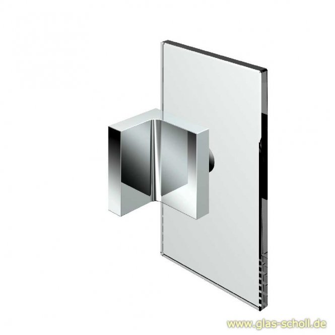 Nivello+ 90° Winkelhalter Glas-Wand AUSSENBEFESTIGUNG flächenbündig glanzverchromt