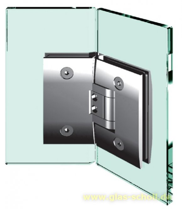 Pontere 135° Glas-Glas Duschpendeltürband (beidseitig öffnend) glanzverchromt