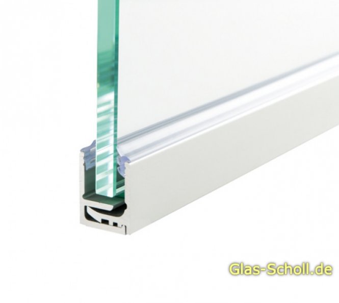 Rahmenprofil zweiteilig 3m silber matt für 8-8,76/12,76 mm Glas