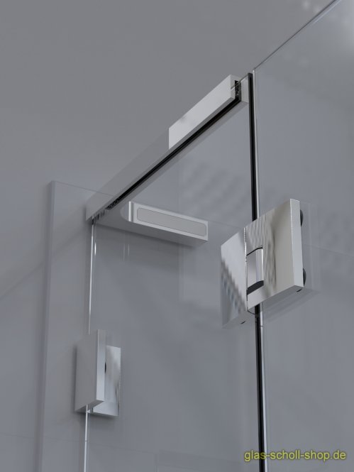 Stabilisierungswinkel für Glasduschen LINKS - glanzverchromt