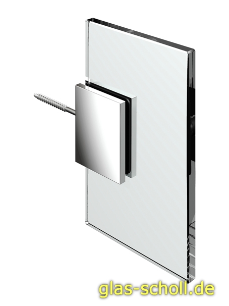 Winkelverbinder Glas-Wand 90° OHNE WINKELLASCHE Edelstahlfinish PVD