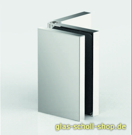 Flamea+ Winkelverbinder 90° Glas-Wand stufenlos von 60-100° verstellbar (verdeckte Verschraubung) Edelstahloptik