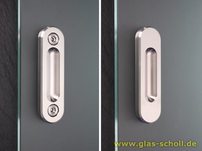 ProTec Design-Edelstahl Griffmuschel (anschraubbar) geschliffen