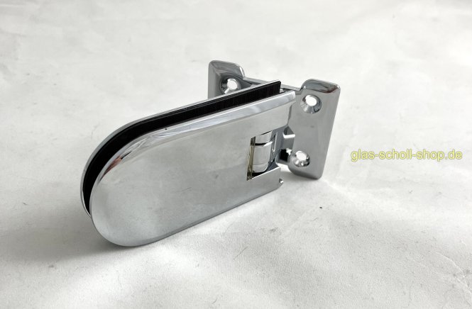 Romana Glas-Wand 90° Pendel Duschtürband beidseitige Anschraubplatte Glanzchrom PAAR/2Stück SONDERPOSTEN glanzverchromt