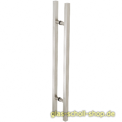 Edelstahl Stoßgriff 1520 mm gebürstet beidseitig eckig Edelstahl geschliffen