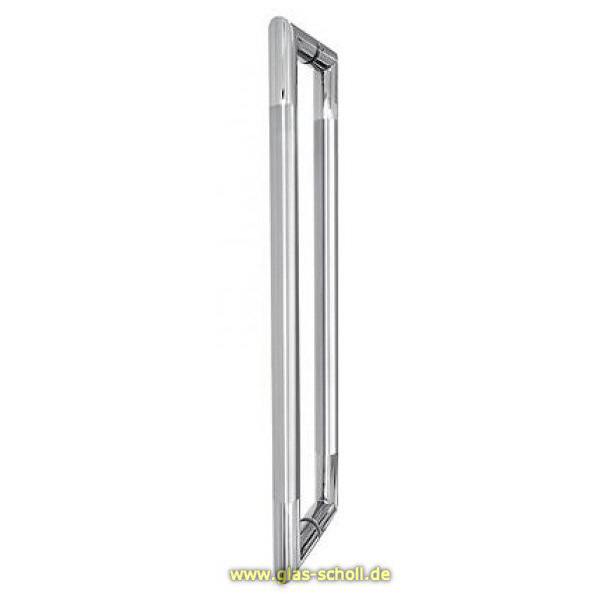 beidseitiger Edelstahl U-Türgriff für 8-12 mm Glas matt gebürstet