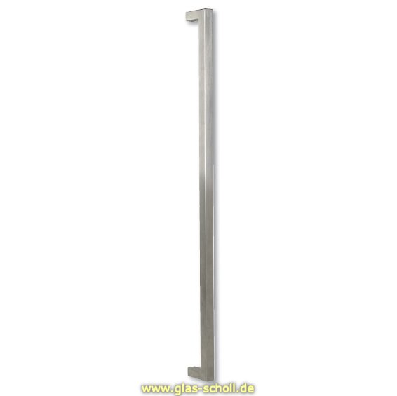 einseitiger Edelstahl Stoßgriff matt, zur geraden Montage  für 8-12 mm Glas 