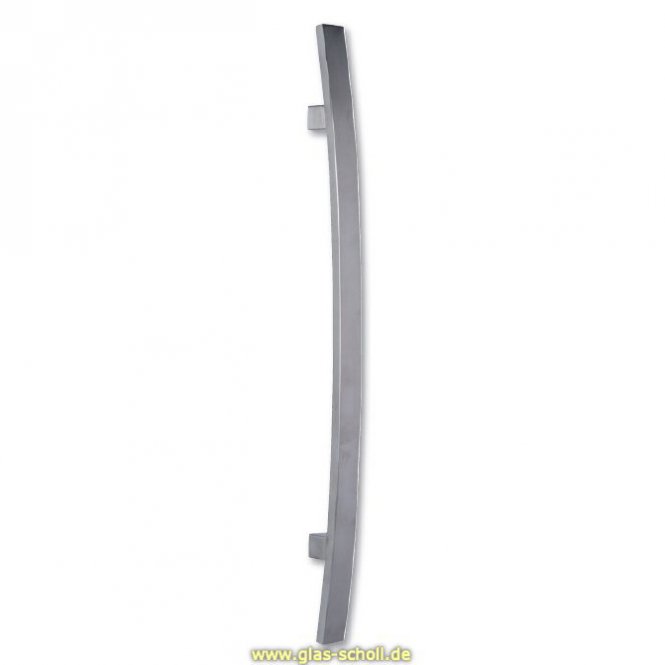 einseitiger Edelstahl Stoßgriff matt, zur geraden Montage  für 8-12 mm Glas 