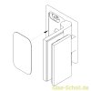 Artikelbild 2 des Artikels “Wellness Premium DIN links Glas-Wand 90Grad Duschtürband  (nach innen hin öffnend) glanzverchromt“