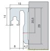 Artikelbild 2 des Artikels “Trägerprofil für Dichtungen als Türanschlag 2010 mm - E6/EV1 naturfarbig eloxiert“