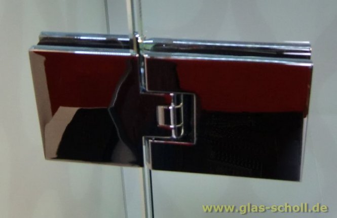 Flamea 180° Glas-Glas Pendel-Duschtürband Edelstahlfinish PVD