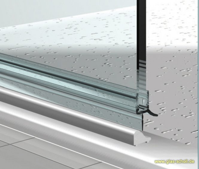 unterer gerader Schwallschutz WEISS (1230 mm) Duschdichtung 