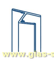 Frontanschlagdichtung 180° (2500mm) für 8-10 mm Glas 