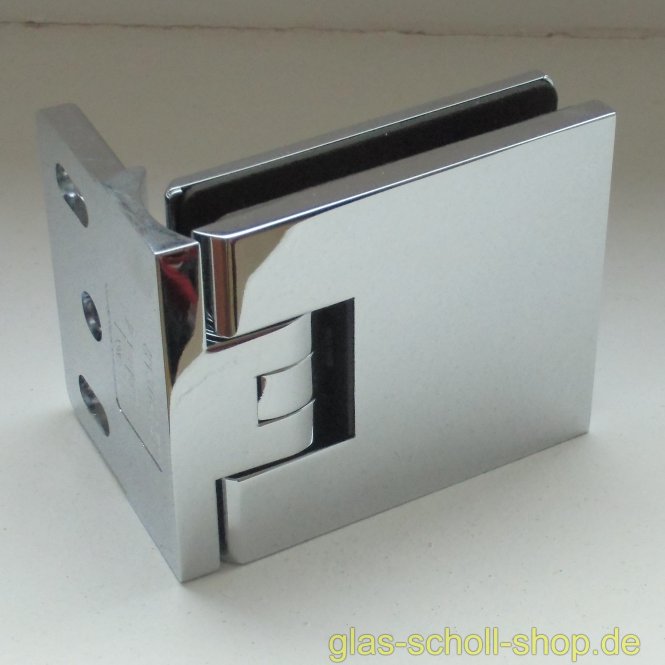 Flamea+ 90° extrastark Glas-Wand Pendel-Duschtürband (verdeckte Verschraubung) Edelstahlfinish PVD
