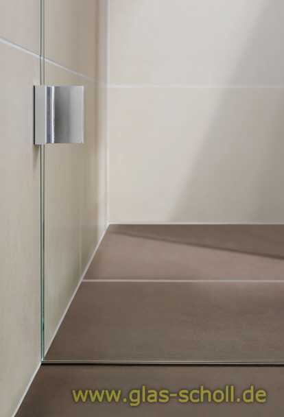 Nivello+ 90° Winkelhalter Glas-Wand AUSSENBEFESTIGUNG flächenbündig glanzverchromt