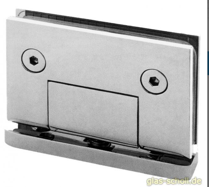 Luno-Modesta Duschpendeltürbeschlag Glas-Boden/ Glas-Decke 360° für 6-12 mm Glas glanzverchromt