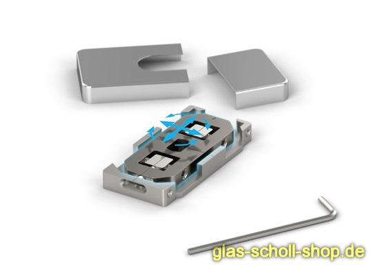 Hydraulischer Bodentürschließer ALVA EN3 mit Öffnungsdämpfung ohne Bodenkasten für Türen -1m Edelstahl gebürstet (mit 90° Feststellung)