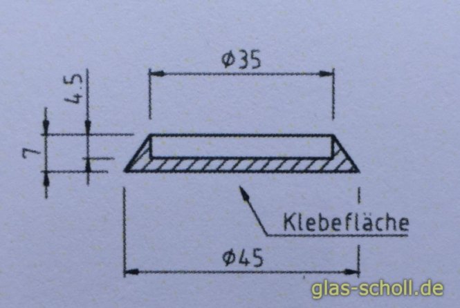 einseitige aufklebbare Edelstahl Griffmuschel d=45 