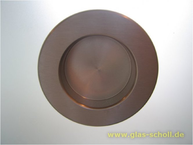 einklebbare Leichtmetall-Griffmuschel d=70 für Loch 50mm EV1 silber matt