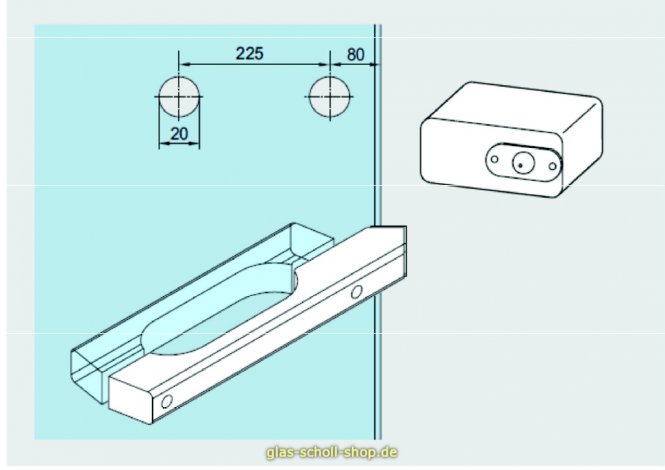 Dormakaba Holzgriff für Saunatür beidseitig aus Abachi Holz inkl. Schnappklotz 